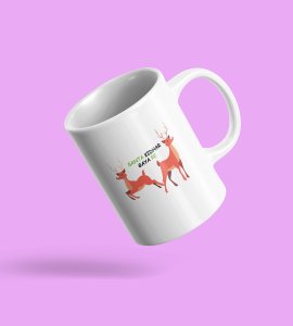Reindeer Riddles: 'Santa Kahan Gaya Re?' Comical Coffee Mug Design! Best Gift for Boys Office Friends Girls Best Friend