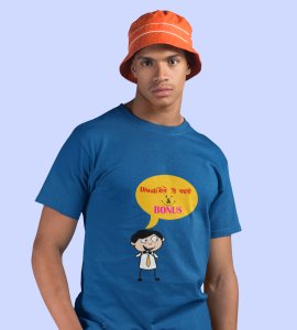 Diwali bole toh chakli and bonus printed diwali themed unisex round neck blended blue t-shirt specially for diwali festival