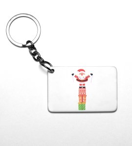 Santa On His Gifts : Unique Designer Key Chain byBest Gift For Boys Girls