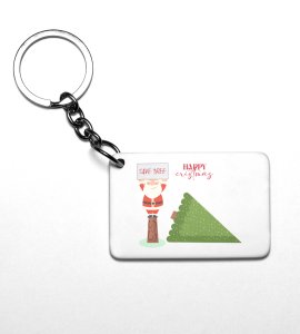 Eco-Friendly Christmas: Good Vibes Designed Key Chain byUnique Gift For New Year Boys Girls