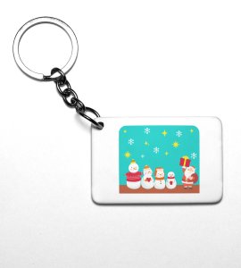 Santa And His Friends: Best Designer Key Chain For Christmas by (brand)Most Liked Gift For Boys Girls