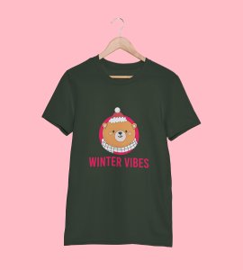 Winter Vibes: Welcome Christmas With(Green) T-shirt Perfect Gift For Kids Boys Girls