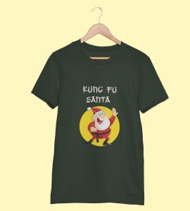 Kung Fu Santa: Perfect T-shirt For Secret Santa(Green) Best Gift For Boys Girls