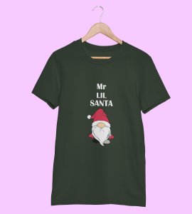 Gentleman Santa T-shirt: Best Gift For Secret Santa(Green) Perfect Gift For Boys Girls
