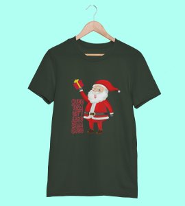 Funniest Santa : Funniest Printed T-shirt (Green) Perfect Gift For Kids