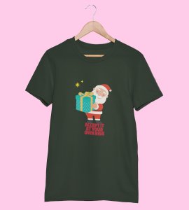 Gift Man Santa: Perfectly Printed T-shirt (Green) Best Gift For Boys Girls