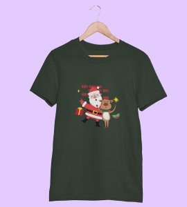 Happy Santa: Best Printed T-shirt (Green) Best Gift For Kids