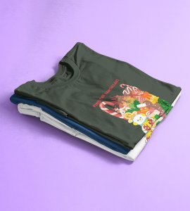 Find The Santa : Beautifully Crafted T-shirt (Green) Perfect Gift For Kids
