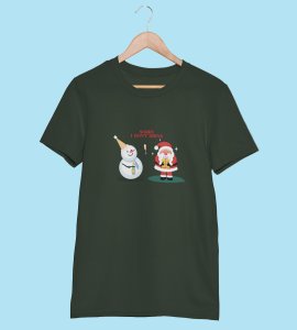 Sober Santa: Funniest Printed T-shirt (Green) Best Gift For Boys Girls