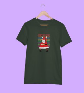 Party Animal Santa : Most Unique Printed T-shirt (Green) Best Gift For Boys Girls
