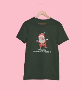 Reindeer Ranaway: Most Liked Printed T-shirt (Green) Best Gift For Boys Girls