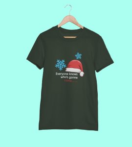 Who's Gonna Come?: Best Printed T-shirt (Green) Best Gift For Boys Girls