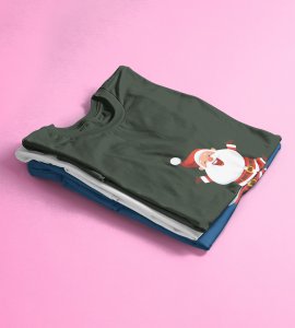 Santaa's Holiday : Best Printed T-shirt (Green) Unique Gift For Kids