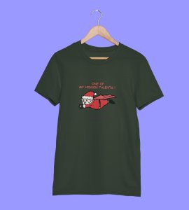 Super Santa : Unique And Funny Printed T-shirt (Green) Perfect Gift For Boys Girls