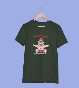 Sumo Santa : Best Printed T-shirt (Green) Best Gift For Kids Boys Girls