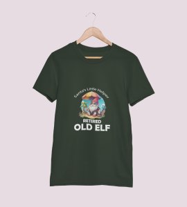 Elderly Elf: Unique Printed T-shirt (Green) Perfect Gift For Boys Girls