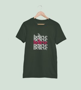 Believe In Yourself: Cute Printed T-shirt (Green) Perfect Gifts For Boys girls