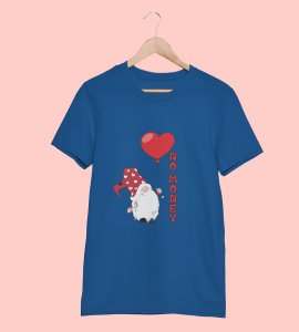 No Money: Cute Santa No Money Christmas T-shirt (Blue) - BPA-Free, Leak-Proof Printed - Ideal for Festive Outdoor Adventures Gift
