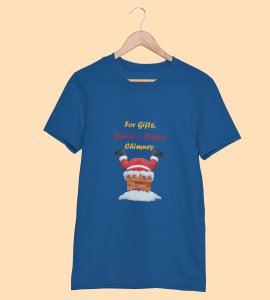 Big Chimney Bigger Gifts: Revamp your Joy with(Blue) Cutest Santa T-shirt, Best Gift For Boys Girls