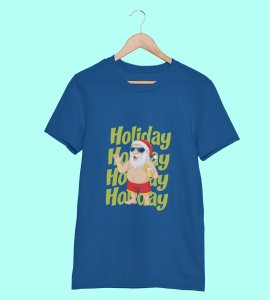 Santa On Vaction T-shirt: Exclusive Gift For Boys Girls(Blue) Cool Santa T-shirt, A Perfect Gift For Secret Santa