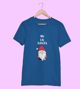 Gentleman Santa T-shirt: Best Gift For Secret Santa(Blue) Perfect Gift For Boys Girls
