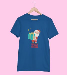 Gift Man Santa: Perfectly Printed T-shirt (Blue) Best Gift For Boys Girls