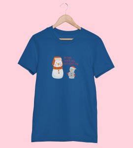 Society Against Santa : Funniest Printed T-shirt (Blue) Best Gift For Secret Santa