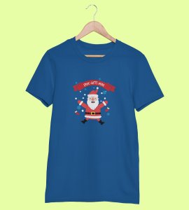 Free Gifts: Best Printed T-shirt (Blue) Perfect Gift For Christmas Eve