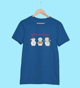Small Gift : Unique Printed T-shirt (Blue) Best Gifts For Secret Santa