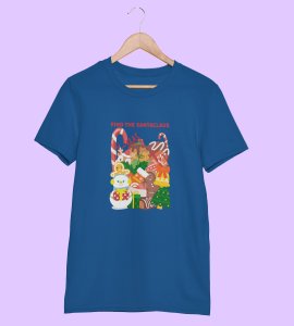 Find The Santa : Beautifully Crafted T-shirt (Blue) Perfect Gift For Kids