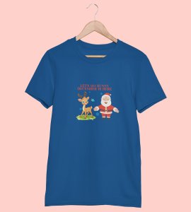 Let's Go December Is Here: Funny Printed T-shirt (Blue) Best Gift For Boys Girls
