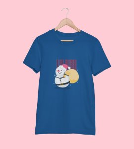 Summer Lover Snowman : Best Printed T-shirt (Blue) Perfect Gift For Secret Santa For Boys Girls