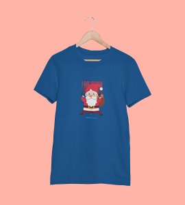 Strongest Santa: Unique Printed T-shirt (Blue) Best Gift For Christmas Eve
