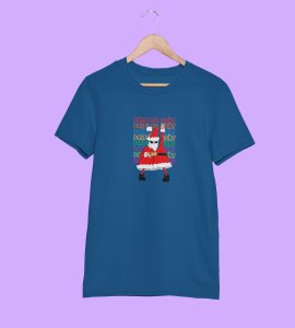 Party Animal Santa : Most Unique Printed T-shirt (Blue) Best Gift For Boys Girls
