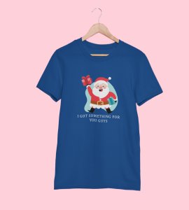 Santa got Us Gift: Best Printed T-shirt (Blue) Most Liked Gift For Boys Girls