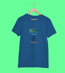Hope For 2024 : Best Printed T-shirt For School Kids (Blue) Best Gift For Boys Girls