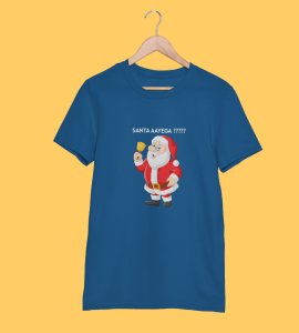 Will Santa Come?: Best Printed T-shirt (Blue) Best Gift For Boys Girls