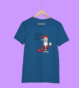 How Was Your Christmas: Cute Printed T-shirt (Blue) Best Gift For Kids Boys Girls
