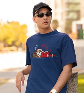 Let Me Sleep: Cute Printed T-shirt For Christmas (Blue) Best Gift For Boys Girls