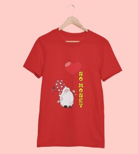 No Money: Cute Santa No Money Christmas T-shirt (Red) - BPA-Free, Leak-Proof Printed - Ideal for Festive Outdoor Adventures Gift