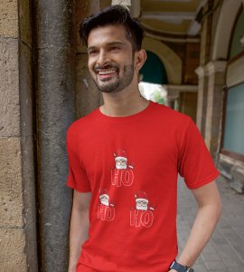 Santas Classic Laugh Printed T-shirt ,(Red) Christmas Edition Printed T-shirt |Best Gift For Friends Family Boys Girls