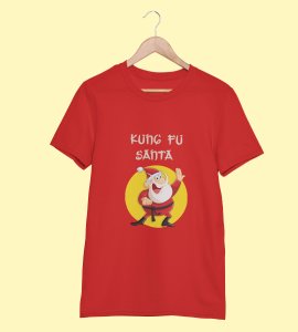 Kung Fu Santa: Perfect T-shirt For Secret Santa(Red) Best Gift For Boys Girls