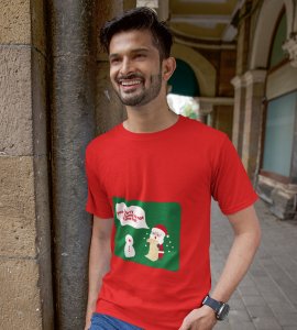 Prankster Santa: Funny Printed T-shirt (Red) Perfect Gift For Secret Santa