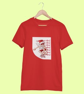 Savage Santa: Cool Printed T-shirt (Red) Perfect Gift For Secret Santa