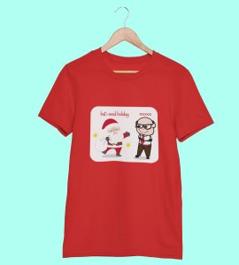 Corporate Santa: Funny Printed T-shirt (Red) Best Gift For Secret Santa