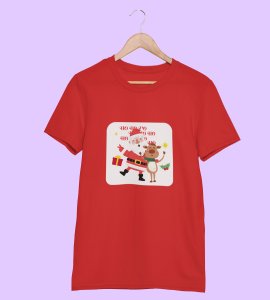 Happy Santa: Best Printed T-shirt (Red) Best Gift For Kids