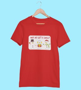 Small Gift : Unique Printed T-shirt (Red) Best Gifts For Secret Santa