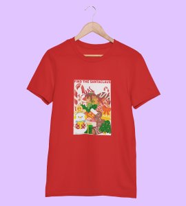 Find The Santa : Beautifully Crafted T-shirt (Red) Perfect Gift For Kids