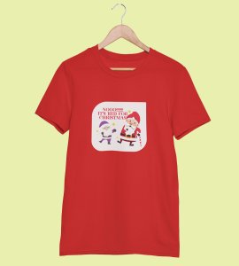 No Purple Its Red : Funniest Printed T-shirt Ever (Red) Unique Gift For Secret Santa