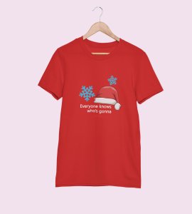 Who's Gonna Come?: Best Printed T-shirt (Red) Best Gift For Boys Girls